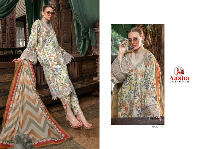 Aasha M Print Vol 3 Cotton Pakistani Suits Catalog
